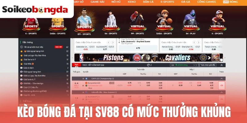 Sv88 - Thương Hiệu Cá Cược Update Kèo Ngon, Chất Lượng 3 Kèo bóng đá tại SV88 có mức thưởng khủng