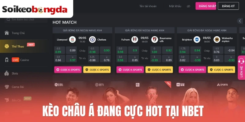 Nbet - Sân Chơi Cá Cược Bóng Đá Uy Tín, Kèo Ngon Thưởng Lớn 3 Kèo châu Á đang cực hot tại Nbet