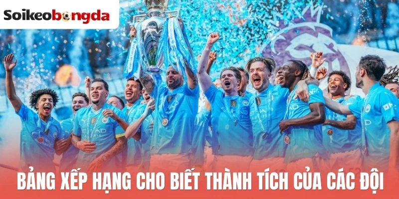 BXH bóng đá - Bảng xếp hạng 23 Bảng xếp hạng cho biết thành tích của các đội