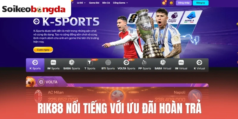 Nhà Cái Uy Tín - Tiêu Chí Và Top 10+ Nhà Cái Bóng Đá An Toàn 5 Rik88 nổi tiếng với ưu đãi hoàn trả